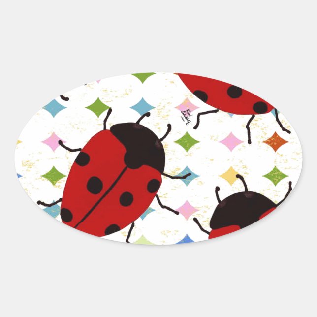 ADESIVO OVAL LADYBUGS (Frente)