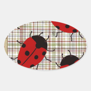 ADESIVO OVAL LADYBUGS