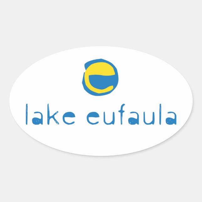Adesivo Oval Lago Eufaula (Frente)
