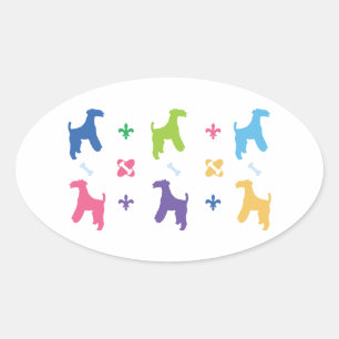 Adesivo Oval Lakeland Terrier
