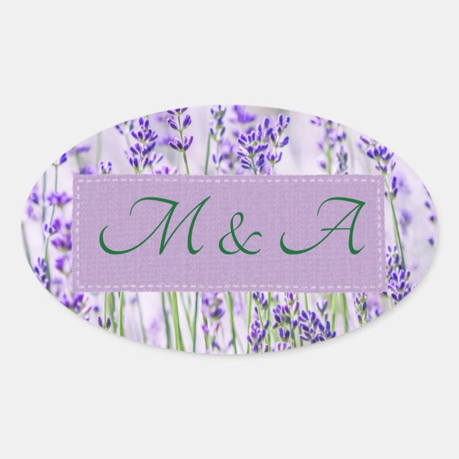 Adesivo Oval Lavanda Fields Oval Stickers (Frente)