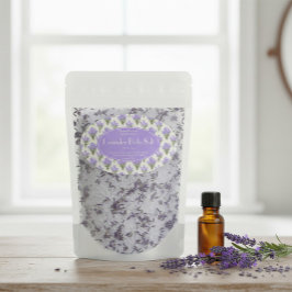 Adesivo Oval Lavender Bath Salt Oval Label