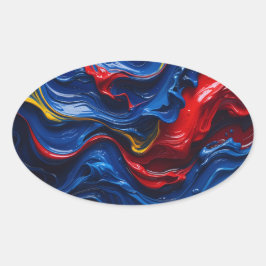 Adesivo Oval Layers Upon Layers Of Paint