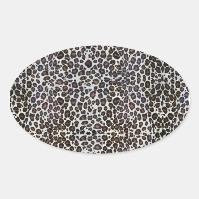 Adesivo Oval Leopard Envelope Seal Party Favorece Rótulos (Frente)