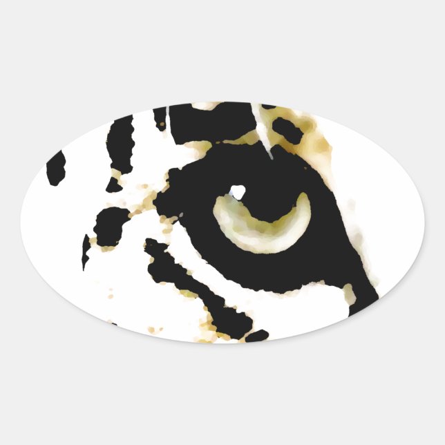 Adesivo Oval Leopardo Eye (Frente)