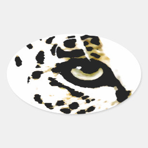 Adesivo Oval Leopardo Eye