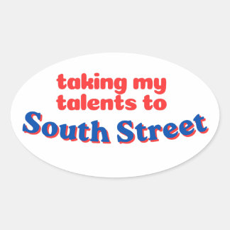 Adesivo Oval Levo Meus Talentos para a South Street | Philly bb