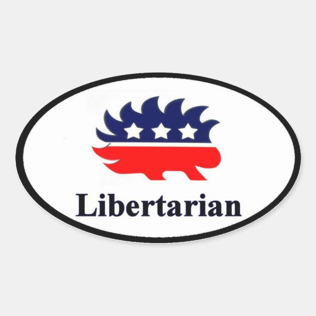 Adesivo Oval Libertarian Sticker (Frente)