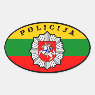 Adesivo Oval Lietuvos Policija Sticker
