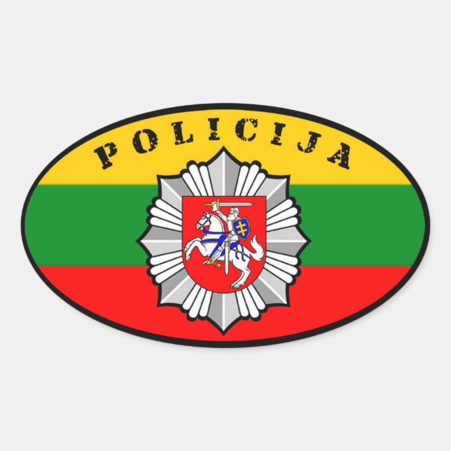 Adesivo Oval Lietuvos Policija Sticker (Frente)