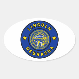 Adesivo Oval Lincoln Nebraska