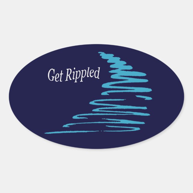 Adesivo Oval Linhas Esquerdas_Obter Rippled_Aqua (Frente)