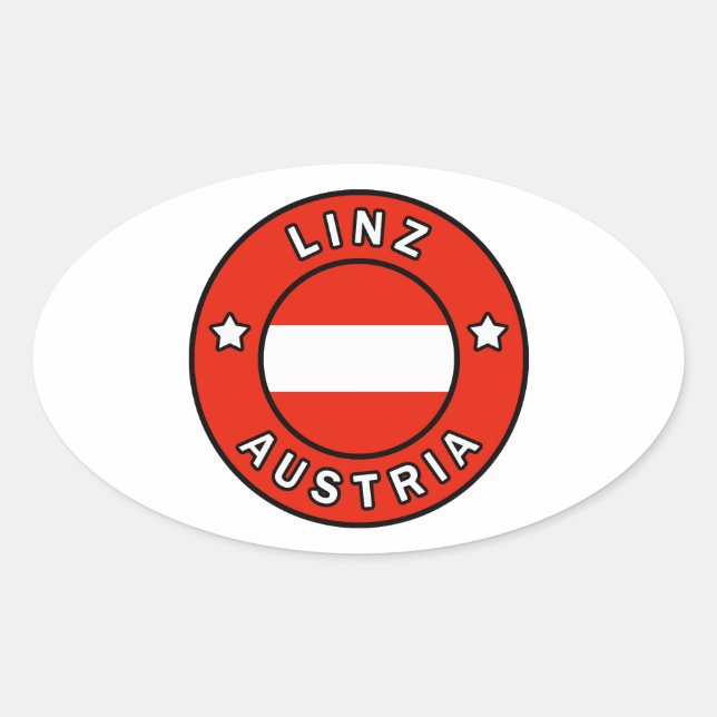 Adesivo Oval Linz Austria (Frente)