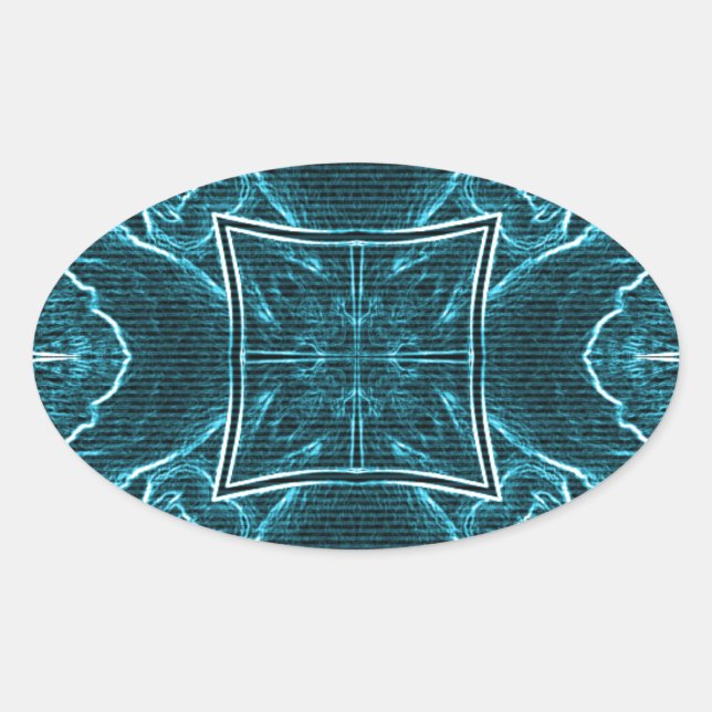 Adesivo Oval Lions Compartilham Impressão (Frente)