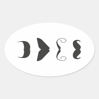 Adesivo Oval Lista de bigodes - Escolha sua arma!