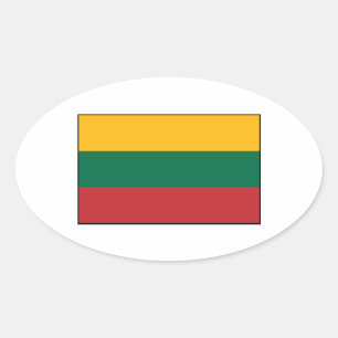 Adesivo Oval Lithuania - bandeira lituana