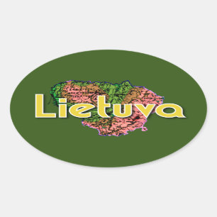 Adesivo Oval Lituânia