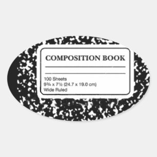 Adesivo Oval Livro de composição