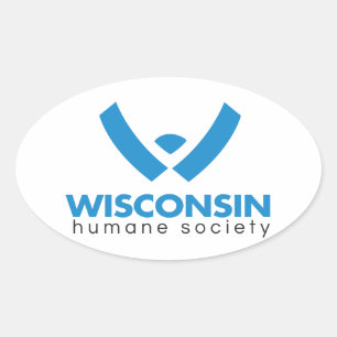 Adesivo Oval Logotipo 2015 humano da sociedade de Wisconsin