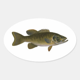 Adesivo Oval Logotipo Bass Smallmouth