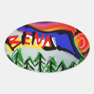 Adesivo Oval Logotipo Bend Oregon