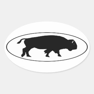 Adesivo Oval Logotipo Bison Oval Americano