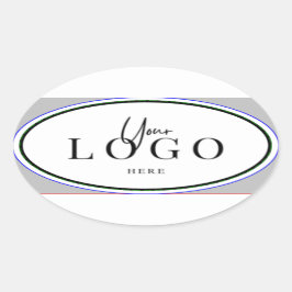 Adesivo Oval Logotipo clássico personalizado