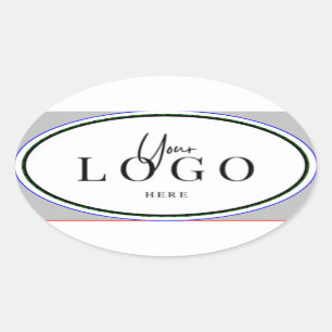 Adesivo Oval Logotipo clássico personalizado