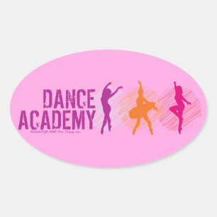 Adesivo Oval Logotipo Dance Academy Color Dancers
