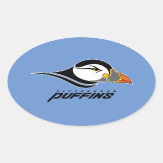 Adesivo Oval Logotipo de Puffins Pittsburgh