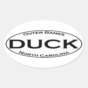 Adesivo Oval Logotipo do Oval de North Carolina do pato