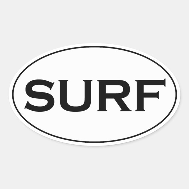 Adesivo Oval Logotipo do Oval do SURF (Frente)