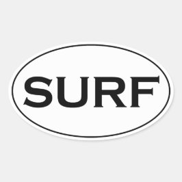 Adesivo Oval Logotipo do Oval do SURF