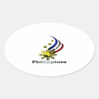 Adesivo Oval Logotipo filipino original. Mabuhay Pilipinas!