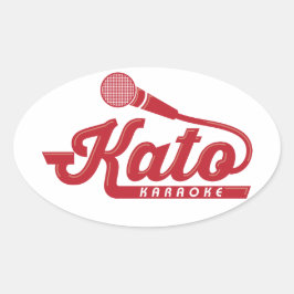 Adesivo Oval Logotipo Kato Karaoke