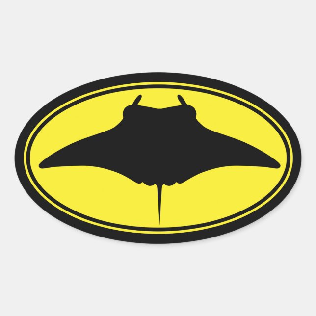 Adesivo Oval Logotipo Manta Ray (Frente)