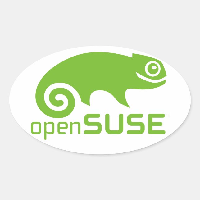 Adesivo Oval logotipo OpenSuzie Linux (Frente)