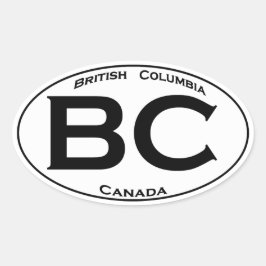 Adesivo Oval Logotipo Oval BC (Colúmbia Britânica)