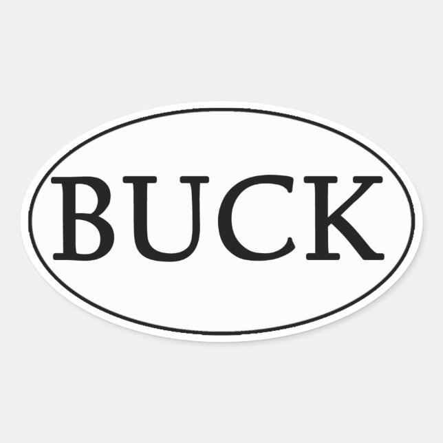 Adesivo Oval Logotipo Oval BUCK (Frente)