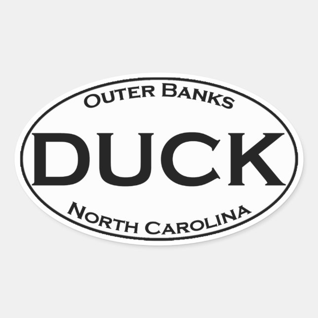 Adesivo Oval Logotipo Oval Duck North Carolina (Frente)