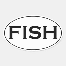 Adesivo Oval Logotipo Oval FISH