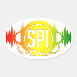 Adesivo Oval Logotipo SPIMUSICINC Multi-Sticker