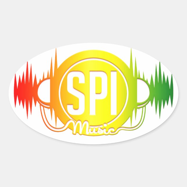 Adesivo Oval Logotipo SPIMUSICINC Multi-Sticker (Frente)