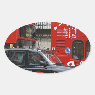 Adesivo Oval London Black Cab Taxi