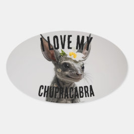 Adesivo Oval Love Chupracabra