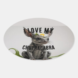 Adesivo Oval Love Chupracabra