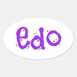 Adesivo Oval Lovely Edo