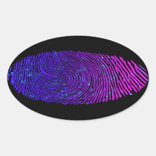 Adesivo Oval Luminescente Luminescente de Impressão Neon Estéti