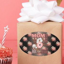 Adesivo Oval Mãe Engraçado Cita Por Toda A Impressão