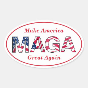 Adesivo Oval MAGA Oval Stickers